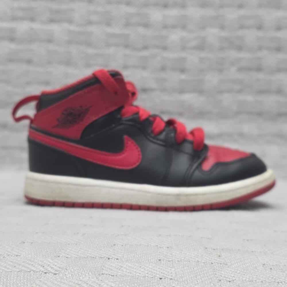 Nike Air Jordan 1 Mid Alternate Bred Kids 11C Red DQ8424-060